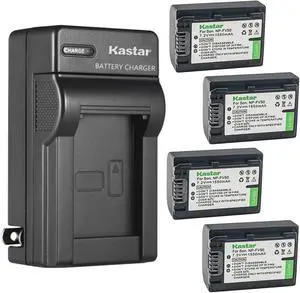 Kastar 4-Pack Battery and AC Wall Charger Replacement for Sony DCR-SR73, DCR-SR78, DCR-SR83, DCR-SR88, DCR-SX15, DCR-SX20, DCR-SX21, DCR-SX22, DCR-SX33, DCR-SX34, DCR-SX43, DCR-SX44, DCR-SX45 Kastar 4-Pack Battery and AC Wall Charger Replacement for Sony DCR-SR73, DCR-SR78, DCR-SR83, DCR-SR88, DCR-SX15, DCR-SX20, DCR-SX21, DCR-SX22, DCR-SX33, DCR-SX34, DCR-SX43, DCR-SX44, DCR-SX45
