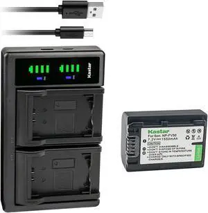 Kastar 1-Pack NP-FV50 Battery and LTD2 USB Charger Replacement for Sony HDR-CX560 HDR-CX580 HDR-CX610E HDR-CX675 HDR-CX690 HDR-CX700 HDR-CX730 HDR-CX740 HDR-CX760 HDR-CX900 HDR-CX900E HDR-PJ10 Camera