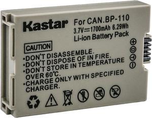 Kastar 1-Pack BP-110 Battery 3.7V 1700mAh Replacement for Canon VIXIA HF R20 HFR20, VIXIA HF R20 Red, VIXIA HF R20 Silver, VIXIA HF R200 HFR200, VIXIA HF R21 HFR21, VIXIA HF R28 HFR28 Cameras