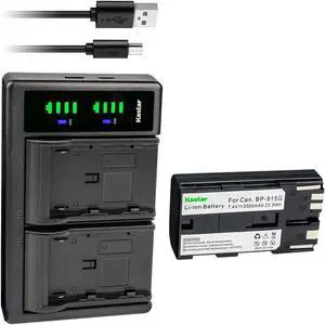 Kastar 1-Pack BP-915G Battery and LTD2 USB Charger Compatible with Canon GL1 GL-1 DM-GL1, GL2 GL-2 DM-GL2, MV1, MV10 MV10i, MV20 MV20i, MV100 MV100i, MV200 MV200i, Optura, Optura Pi, Ultura Camera