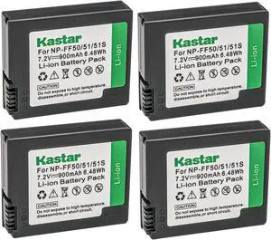 Kastar NP-FF50 / NP-FF51 / NP-FF51S Battery 4-Pack Replacement for Sony DCR-PC106, DCR-PC106E, DCR-PC107, DCR-PC107E, DCR-PC108, DCR-PC108E, DCR-PC109, DCR-PC109E, DCR-PC350, DCR-PC350E Camera