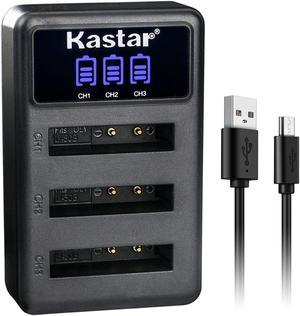 Kastar LCD Triple USB Battery Charger Compatible with Sony Webbie MHS-PM1, Bloggie MHS-CM5, Bloggie MHS-PM5, Cyber-shot DSC-S750, DSC-S780, Cyber-shot DSC-S950, DSC-S980 Camera