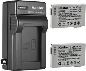 Kastar 2-Pack Battery and AC Wall Charger Replacement for Canon DC201, DC210, DC211, DC220, DC230, iViS DC22, iViS DC50, iViS DC200, Elura 100, FVM300, IXY DVS1, MVX1Si, MVX430, MVX450, MVX460 Cameras Kastar 2-Pack Battery and AC Wall Charger Replacement for Canon DC201, DC210, DC211, DC220, DC230, iViS DC22, iViS DC50, iViS DC200, Elura 100, FVM300, IXY DVS1, MVX1Si, MVX430, MVX450, MVX460 Cameras