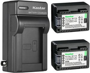 Kastar 2 Pack BP-718 BP718 Battery and AC Wall Charger Compatible with Canon BP-709 BP709 Canon BP-718 BP718 Canon BP-727 BP727 Canon US 6055B002 Camera Battery, Canon CG-700 CG700 Charger