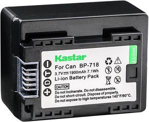 Kastar 1-Pack BP-718 Battery 3.7V 1900mAh Replacement for Canon LEGRIA HF M78 HFM78, LEGRIA HF M86 HFM86, LEGRIA HF M88 HFM88, LEGRIA HF M306 HFM306, LEGRIA HF M406 HFM406, LEGRIA HF M506 HFM506