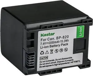Kastar 1-Pack Battery Replacement for Canon BP-820 BP820 Battery, Canon CG-800 CG800 Charger, Canon VIXIA HF G60, VIXIA GX10 XA11 XA15 XA20 XA25 XA30 XA35 XA40 XA45 XA50 XA55 HFG21 HFG30 HFG40 HFG5