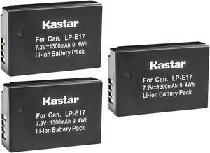 Kastar 3-Pack LP-E17 Battery Replacement for Canon Rebel SL2, EOS Rebel T6i, EOS Rebel T6s, EOS Rebel T7i, EOS Rebel T8i, EOS M3, EOS M5, EOS M6, EOS M6 Mark II, EOS 77D, EOS 200D, EOS 250D Camera Kastar 3-Pack LP-E17 Battery Replacement for Canon Rebel SL2, EOS Rebel T6i, EOS Rebel T6s, EOS Rebel T7i, EOS Rebel T8i, EOS M3, EOS M5, EOS M6, EOS M6 Mark II, EOS 77D, EOS 200D, EOS 250D Camera