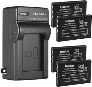 Kastar 4-Pack Battery and AC Wall Charger Replacement for Acoustic Research ARRX18G, Nevo HK-NP60-850, One For All SN03043TF, Nevo C3, UEI-NEVO C3, URC 11-8603, URC 8603, Xsight Touch