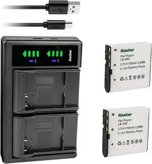 Kastar 2-Pack Battery and LTD2 USB Charger Replacement for Easypix DVX-1035, DVX1035, Genius G-Shot HD550T, G-Shot HD55, G-Shot HD580T, DV-E10, DV-E50G, DV-E70, DV-M100, DV-P10, DV-V90 Kastar 2-Pack Battery and LTD2 USB Charger Replacement for Easypix DVX-1035, DVX1035, Genius G-Shot HD550T, G-Shot HD55, G-Shot HD580T, DV-E10, DV-E50G, DV-E70, DV-M100, DV-P10, DV-V90