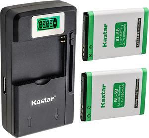 Kastar 2-Pack BL-5B Battery and Smart LCD Charger Replacement for Mini Wireless Keyboard, 2.4GHz Wireless Mini Keyboard Controller, Tecboss Mini Wireless Keyboard, YAGALA Mini Keyboard