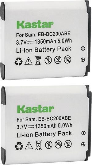 Kastar Battery 2-Pack Replacement for Samsung EB-BC200, EB-BC200ABE, EB-BC200ABK, EB-BC200ABUGUS, GH43-04604A, Samsung Gear 360, SM-C200, SM-C200NZWAXAC, SM-C200NZWAXAR (US Model), MSIP-CMM-SEC-SMC200