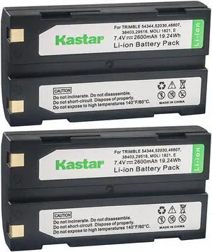 Kastar 2-Pack D-Li1 Battery Replacement for Trimble 5700 GPS RECEIVER, 5700 GPS TRANSMITTER, Trimble 5800 38403 52030 54344 58003013 MultiTrack Target, External Radio 2.4Ghz, MT1000 Data Collector GPS