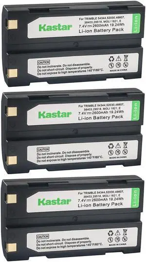 Kastar D-Li1 Battery 3-Pack Replacement for Pentax D-Li1, Ei-D-Li1, EI-D-BC1, DPE004, EI-2000, Kyocera FINECAM S3R, Molicel 1821, 1821E
