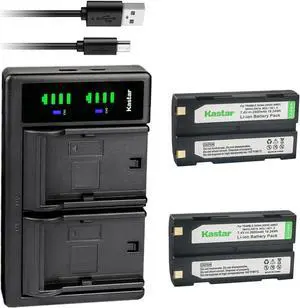 Kastar 2-Pack Ei-D-Li1 Battery and LTD2 USB Charger Replacement for Spectra Precision 92670-10, Spectra Precision SP60 GNSS, Spectra Precision SP80 GNSS, Spectralink Epoch 35, Spectralink Epoch 50