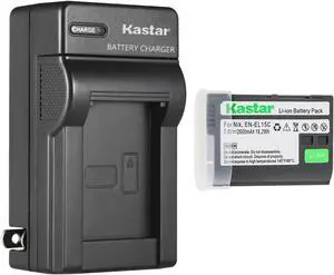 Kastar 1-Pack Battery and AC Wall Charger Replacement for Nikon EN-EL15c EN-EL15b EN-EL15a Battery, MH-25 Charger, Nikon Zf Mirrorless, Nikon Z 5 Z6 II Z7 II, Z5 Z6II Z7II, Z 8, Z8 Mirrorless Camera