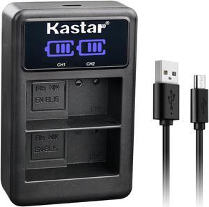 Kastar EN-EL15C LED2 Dual USB Charger Compatible with Nikon EN-EL15 EN-EL15a EN-EL15b EN-EL15c Battery, MH-25 MH-25a MH-25b Charger, MB-D11 MB-D12 MB-D14 MB-D15 MB-D16 MB-D18 Camera Grip