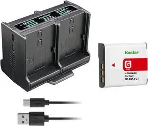 Kastar 1-Pack Battery and Quadruple Charger Compatible with Sony DSC-W30, DSC-W35, DSC-W40, DSC-W50, DSC-W55, DSC-W70, DSC-W80, DSC-W85, DSC-W90, DSC-WX1, DSC-WX10, HDR-GW55, HDR-GW77 Camera Kastar 1-Pack Battery and Quadruple Charger Compatible with Sony DSC-W30, DSC-W35, DSC-W40, DSC-W50, DSC-W55, DSC-W70, DSC-W80, DSC-W85, DSC-W90, DSC-WX1, DSC-WX10, HDR-GW55, HDR-GW77 Camera