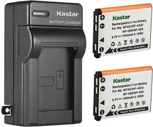 Kastar 2-Pack Battery and AC Wall Charger Replacement for Fujifilm FinePix J30 FinePix J32 FinePix J35 FinePix J38 FinePix J40 FinePix J100 FinePix J110W FinePix J120 FinePix J210 FinePix J250 Camera