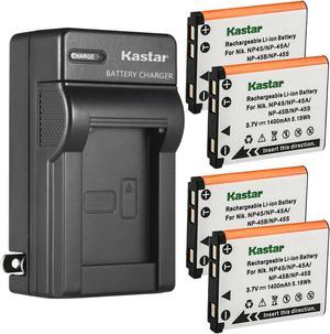 Kastar 4-Pack Battery and AC Wall Charger Replacement for Fujifilm FinePix Z80 FinePix Z81 FinePix Z90 FinePix Z91 FinePix Z100fd FinePix Z110 FinePix Z115 FinePix Z200fd FinePix Z250fd FinePix Z300