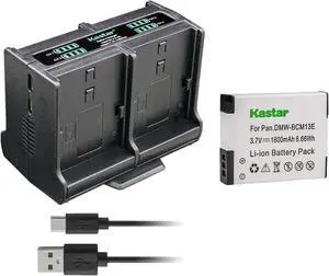 Kastar 1-Pack Battery and Quadruple Charger Compatible with Panasonic Lumix DMC-TZ37, Lumix DMC-TZ40 DMC-TZ40K DMC-TZ40R DMC-TZ40S DMC-TZ40W, Lumix DMC-TZ41, Lumix DMC-TZ55, Lumix DMC-TZ57 Camera