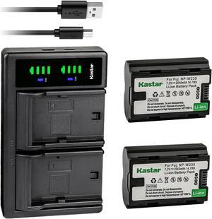 Kastar 2-Pack NP-W235 Battery and LTD2 USB Charger Replacement for Fujifilm NP-W235 NPW235 Battery, Fujifilm BC-W235 BCW235 Charger, Fujifilm X-T5 Mirrorless Camera, Fujifilm X-S20 Mirrorless Camera