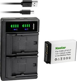 Kastar 1-Pack Battery and LTD2 USB Charger Replacement for Canon LP-E17 LPE17, 9967B02 Battery, Canon EOS RP, EOS R8, EOS R10, EOS R50, EOS R100 Mirrorless Camera, KISS X8i, KISS X9i, Rebel SL2 Camera