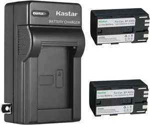 Kastar 2-Pack BP-930G Battery and AC Wall Charger Replacement for Canon ES50 ES55 ES60 ES65 ES75 ES300V ES410V ES420V ES520A ES4000 ES5000 ES6000 ES6500V ES7000ES ES7000V Camera, BP-925 BP-930 BP-935