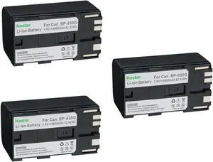 Kastar BP-930G Battery 3-Pack Replacement for Canon XH-G1 HDV XH-G1S XH-G1S HD XL-H1A XL-H1S XL-H1S HD XL-1 XL-1S XL-2 XH-A1 XH-A1 HDV XH-A1S HD XH-A1SE HDV XM1 XM2 XV1 XV2 C2 FV1 Camera