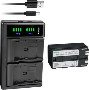 Kastar 1-Pack BP-930G Battery and LTD2 USB Charger Compatible with Canon UC-V10 UC-V10Hi UC-V20 UC-V30 UC-V100 UC-V200 UC-V300 UC-X1 UC-X1Hi UC-X2 UC-X2Hi UC-X30 UC-X30Hi UC-X40 UC-X40Hi Camera