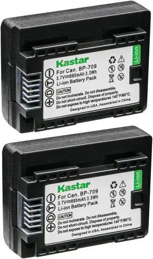 Kastar BP-709 Battery 2-Pack Replacement for Canon VIXIA HF R700 HFR700, VIXIA HF R800 HFR800, LEGRIA HF M36 HFM36, LEGRIA HF M38 HFM38, LEGRIA HF M46 HFM46, LEGRIA HF M52 HFM52 Camera