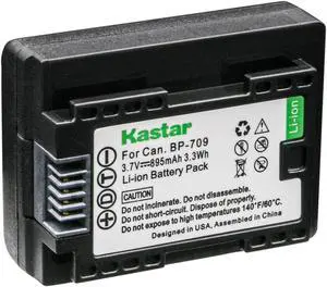 Kastar BP-709 Battery 1-Pack Replacement for Canon BP-708 BP708, BP-709 BP709 Battery, Canon CG-700 CG700 Charger, Canon VIXIA HF R400 HFR400, VIXIA HF R500 HFR500, VIXIA HF R600 HFR600 Camera