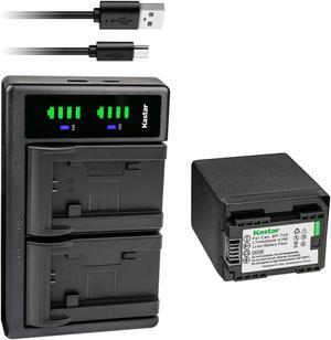 Kastar 1-Pack BP-745 Battery and LTD2 USB Charger Compatible with Canon VIXIA HF R500 HFR500, VIXIA HF R600 HFR600, VIXIA HF R700 HFR700, VIXIA HF R800 HFR800, LEGRIA HF M36 HFM36, HF M38 HFM38 Camera