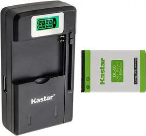 Kastar 1-Pack BL-5C Battery and Smart LCD Charger Replacement for Retevis RT22 RT22S RT15 RT19, WLN KD-C1 Walkie Talkies, LUITON LT-316, TIDRADIO TD-M8, Zastone X6, Zeadio ZS-B1 DC Two Way Radios