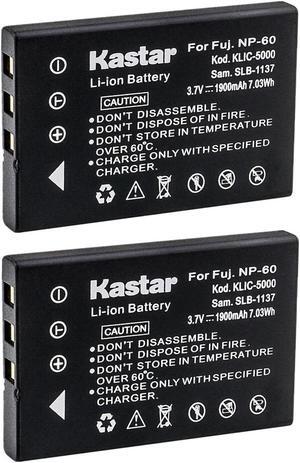 Kastar 2-Pack Battery Replacement for Traveler DC-5300 DC-5390 DC-6300 DV-5000 DV-5070 HD 10x, POLAROID PR-108DG DVC-00725F PDC-3370, JAZZ HD Camera HDV178 HDV188 HDV205 DV177 DV169 DV179
