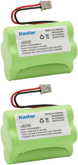 Kastar 2-Pack 4.8V 2200mAh Ni-MH Battery Replacement for Uniden Bearcat Sportcat BBTY0356001, BP-120, BP120, BP-150, BP150, BP-180, BP180, BP-250, BP250, BC120, BC-120, BC120XLT, UBC120XLT, BC220