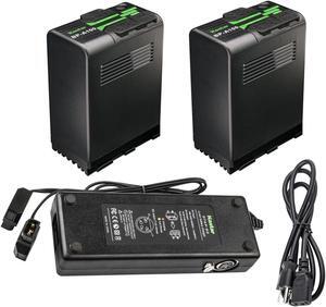 Kastar BP-A100 Battery 2 Pack and Dual D-Tap Charger for Canon EOS C220B PL Mount 4K UHD Digital Cinema Camera, EOS C300 Mark II PL Cinema EOS Camera, EOS C300 Mark III Digital Cinema Camera