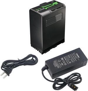Kastar BP-A100 Battery 1 Pack and D-Tap Rapid Charger for Canon EOS C300 Mark II PL Cinema EOS Camera, EOS C300 Mark III Digital Cinema Camera, C500 EF mount 4K Cinema Camera