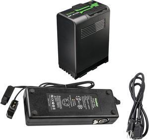 Kastar BP-A100 Battery 1 Pack and Dual D-Tap Charger for Canon BP-A30 BP-A60 BP-A65 BP-A68 BP-A90 BP-A100 US 0870C002 Battery, CG-A10 CG-A20 Charger, Canon EOS C200, EOS C200B Cinema Camera
