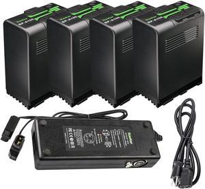 Kastar BP-A100 Battery 4 Pack and Dual D-Tap Charger for Canon BP-A30 BP-A60 BP-A65 BP-A68 BP-A90 BP-A100 US 0870C002 Battery, CG-A10 CG-A20 Charger, Canon EOS C200, EOS C200B Cinema Camera