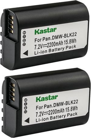 Kastar 2-Pack DMW-BLK22 Battery Replacement for Panasonic Lumix GH5 II Mirrorless Digital Camera, Lumix GH6 Mirrorless Digital Camera, Lumix S5 II Mirrorless Camera, Lumix S5 IIX Mirrorless Camera