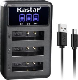 Kastar LCD Triple USB Battery Charger Compatible with Olympus Li-90B Li-92B Battery, LI-90C UC-90 Charger, Olympus Stylus XZ-2, XZ-2 iHS, Stylus SP-100EE, OM SYSTEM Tough TG-6, Tough TG-7 Camera