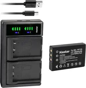Kastar 1-Pack NP-120 Battery and LTD2 USB Charger Replacement for Zohulu 4K Infrared Night Vision 24.0 Megapixel