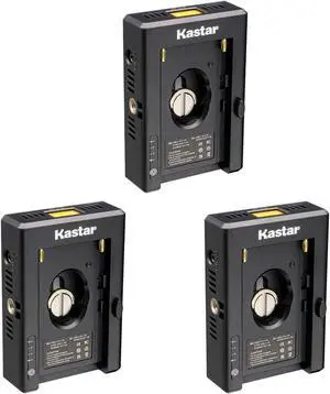 Kastar NP-F Battery Adapter Plate W/ LED Indicators, Input Type-C 5V 2A, 8.4V 5A 5.5x2.1mm, Output 12V 2A 5.5x2.5mm, 16.8V 2A Dtap, 5V 3A USB for NP-F Series Battery, DSLR & Mirrorless Camera (3-Pack)
