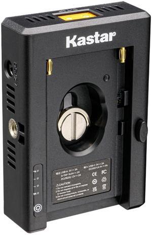 Kastar NP-F Battery Adapter Plate W/ LED Indicators, Input Type-C 5V 2A, 8.4V 5A 5.5x2.1mm, Output 12V 2A 5.5x2.5mm, 16.8V 2A Dtap, 5V 3A USB for NP-F Series Battery, DSLR & Mirrorless Camera (1-Pack)