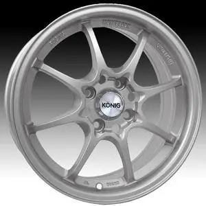 konig helium silver wheel 15x6.5"/4x100mm