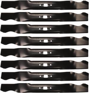 8 USA Mower Blades MTD941BP Medium Lift for MTD® Troy Bilt® 1002810 490-100-M084 742-04276 742-04276S 742-0741 Length 21 in. Width 2-1/4 in. Thickness .134 in. Center Hole Rectangular 21 in. Deck