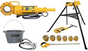 Steel Dragon Tools® 700 Power Drive 41935 with 12R Ratchet Threader 2A Cutter 460 Tristand and 418 Oiler Bucket