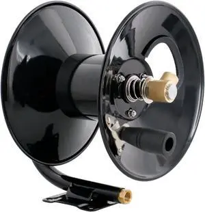 Steel Dragon Tools 4000 PSI 50' Black Powder Coated Pressure Washer Hose Reel