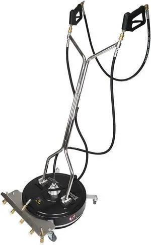 Erie Tools 20" Polypropylene Surface Cleaner with Wheels, 4 Nozzle Spray Bar, Side Nozzles Front Spray Bar, Dual Trigger Guns, Wheels, 4000 PSI 4 GPM