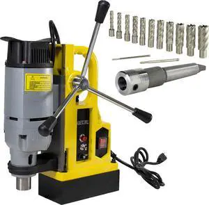Steel Dragon Tools® MD25 Magnetic Drill Press with MT3 Spindle Taper and 13 Piece 2in. Cut Depth Annular Cutter Kit